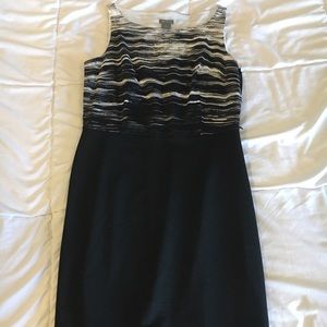 Ann Taylor black and white tank top  pencil dress